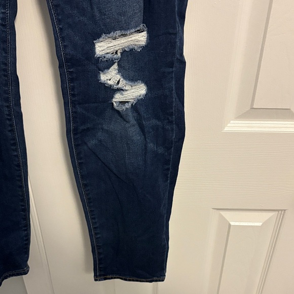 Old Navy Rockstar Mid Rise Distressed Skinny Pull On Jegging Blue Jean 18 Petite - Picture 5 of 7